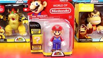 World Of Nintendo Super Mario Bros. Mario Luigi with Donkey Kong Bowser Toys and Playset