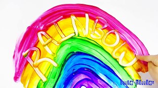 Learn Colors with Crayola Sparkle Paint Colours Learn to Spell Rainbow for Kids