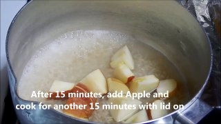 Healthy Baby Food Recipe Banana Apple Porridge Rice with Banana & Apple l 6+ months