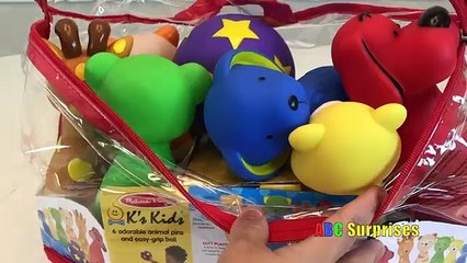 Learn Colors and How to Count Numbers with Melissa & Doug Bowling Friends Playset Toys for