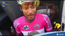 Interview de Boris CARENE, actuel porteur du maillot fushia (général combiné - GUADELOUPE POLE CARAIBES) avant le départ de cette 6ème étape du Tour Cycliste ce