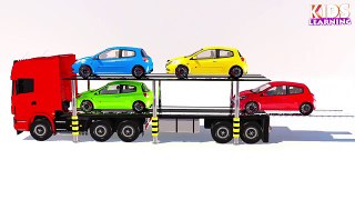 Learn Colors for Children with Car Transporter Car Toys