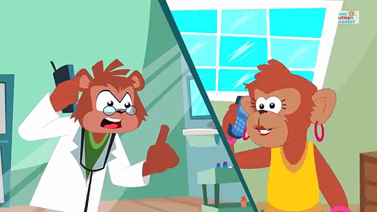 Five Little Monkeys Nursery Rhyme with Lyrics