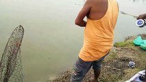 8 kg  big katla fight with fish hunter at pond|| inchura hooghly west bangla|| india