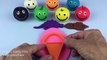 Learn Colors with Play Doh Apples Smiley Face Rocket Dinosaur Ice Cream Molds Fun Creative