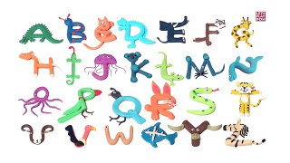 Play Doh Abc | ABC Phonics Song | Playdoh Animals | Playdoh Alphabets and animals