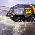 The SHERP ATV tears through ice, mud, and deep water, making it the perfect life-saving vehicle