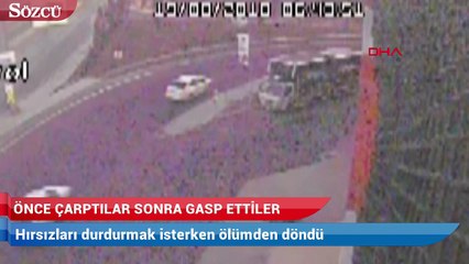 Video herunterladen: Aracına çarpıp otomobilini gasp ettiler