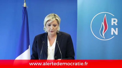Conférence de Marine Le Pen sur le scandale démocratique qui touche le RN