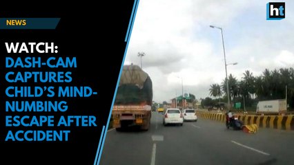 Watch: Dash-cam captures child’s mind-numbing escape after accident