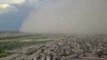 Drone Footage Captures Dust Storm Moving Over Tucson, Arizona