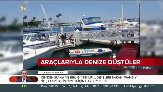 Araçlarıyla denize düştüler