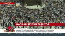 Hacılar şeytan taşlıyor