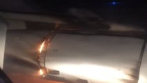 Passenger plane engulfed by flames after take-off