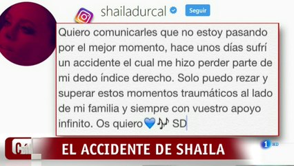 Corazón - El mensaje de Shaila Dúrcal tras su accidente