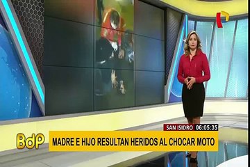 San Isidro: choque entre auto y moto dejó dos personas heridas