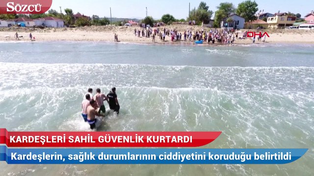 Boğulma tehlikesi geçiren kardelere sahil güvenlik yetişti