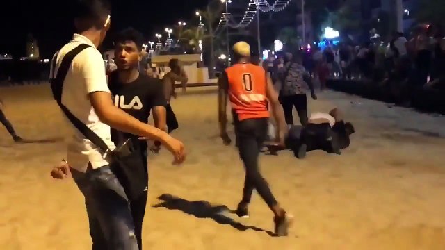 Bagarre entre français sur une plage en Espagne