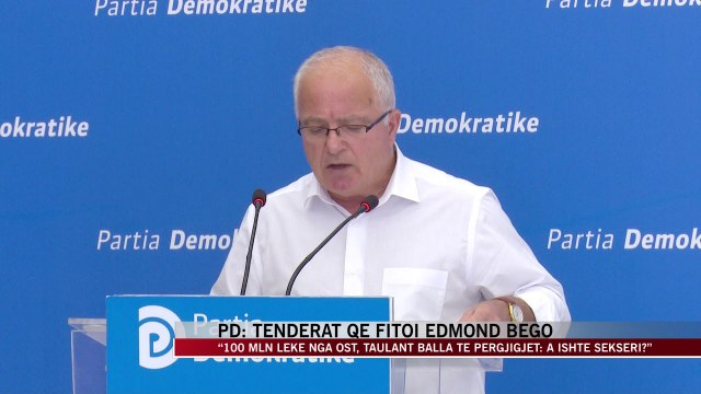 PD: Tenderat që fitoi Edmond Bego - News, Lajme - Vizion Plus