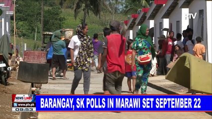 Barangay, SK polls in Marawi set September 22