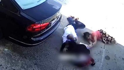 Robbery that left woman critically injured caught on camera