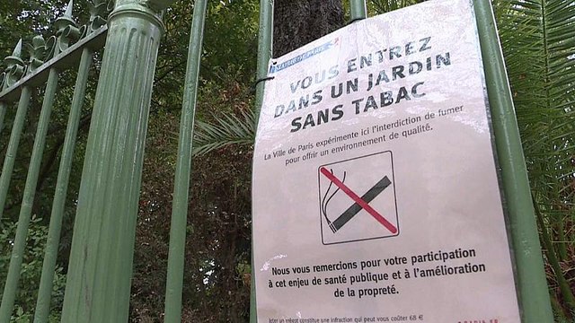 Des jardins publics sans tabac à Paris