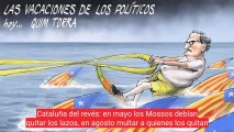 Cataluña del revés: lazos amarillos y denuncias de Torra