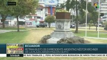 Ecuador: municipio de Quito retira busto de Néstor Kirchner