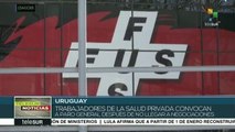 Trabajadores de la salud en Uruguay realizan paro este martes