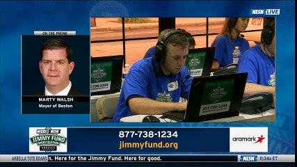 Marty Walsh joins the 2018 WEEI/NESN Jimmy Fund Radio Telethon