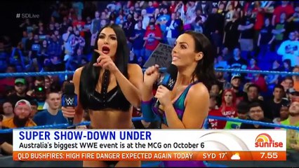 IIconics (Billie Kay and Peyton Royce) Interview for 9News Australia