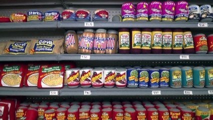 Un supermercado lleno de productos… de fieltro