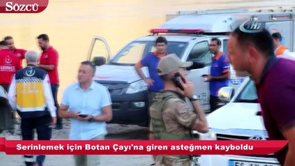 Serinlemek için Botan Çayı'na giren asteğmen kayboldu
