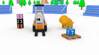 Build a tower with cubes and learn numbers with Dino the Dinosaur | Educational cartoon fo