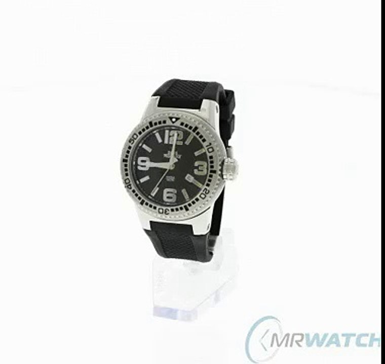 Swiss Precimax Mens Titan SP12022 Black Silicone Swiss Quartz Watch with Black Dial