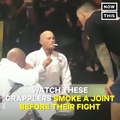 These grapplers lit a joint before the fight (via NowThis Weed)