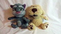 Talking Tom and Friends TOM CAT and BEN DOG Record Replay Plush Interive