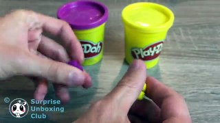 Play Doh Learning Colors Mixing Magenta + Yellow