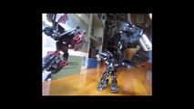 Transformers dark of the moon : dread vs ironhide and sideswipe stop motion