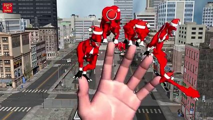 CRAZY SANTA CLAUS DINOSAUR Finger Family | Nursery Rhymes for Children | 3D Animation