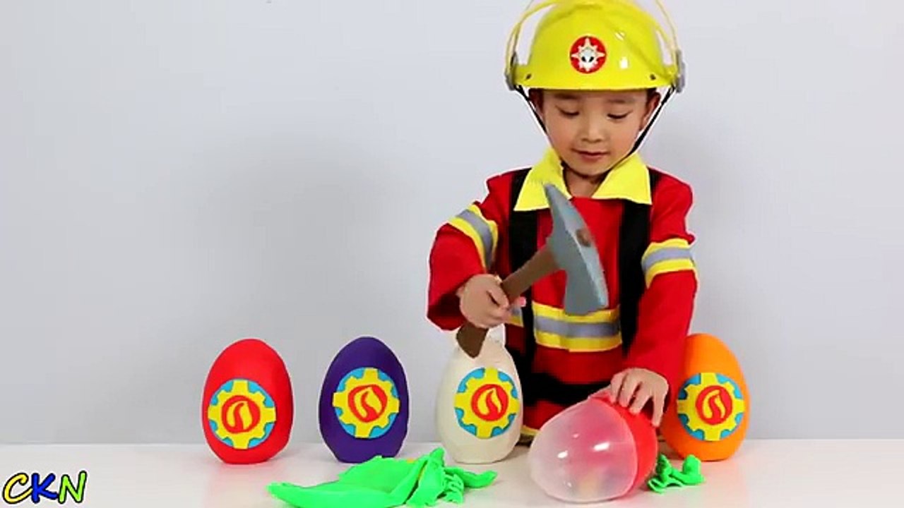 Fireman Sam Play Doh Surprise Eggs Opening Fun With Ckn Toys