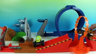Blaze and the Monster Machines Toys Parody with Wrecking Crane Blaze and Cannon Blast Crus