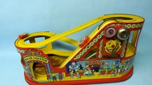 VINTAGE CHEIN ROLLER COASTER TIN WIND UP AMUSEMENT PARK TOY w/ CARS #275