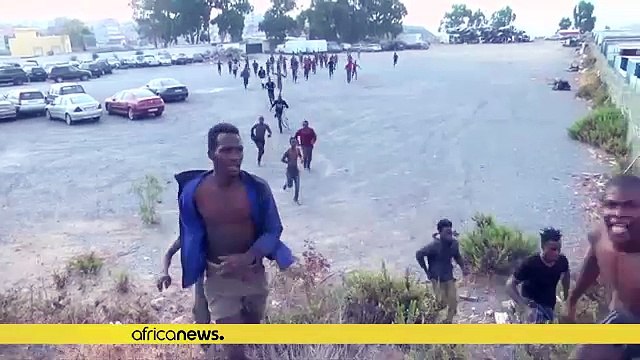 Over 100 migrants force entry into North African Spanish enclave