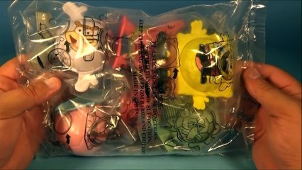 new SPONGEBOB SQUAREPANTS SET OF 6 BURGER KING SOCCER BALLS KIDS MEAL TOYS VIDEO REVIE