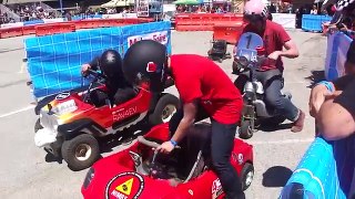 PowerWheels Racing NIMBY Ferrari Kart FIRE!! (Maker Faire new)