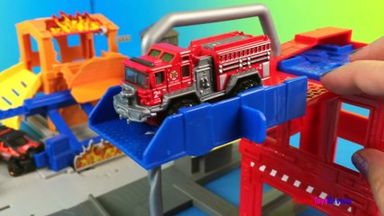 Matchbox on a Mission Flame Smashers with Fire Truck and Fire Engine DieCast Cars for kids