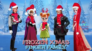FROZEN Christmas Finger Family Nursery Rhymes for Children and Babies