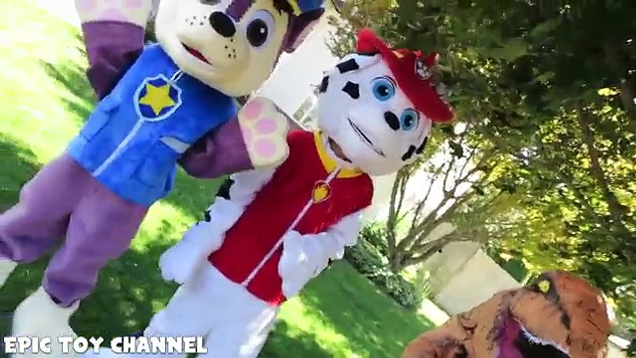 PAW PATROL IN REAL LIFE with Marshall Chase & Dinosaur IRL Test Paw Patrol Scooter Epic To