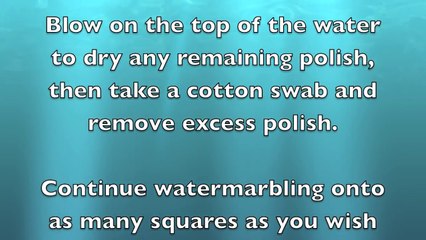 How to create no mess watermarble nails